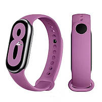 Ремінець для фітнес браслета Xiaomi Mi Band 8,9,10 світло-фіолетовий, фото 4