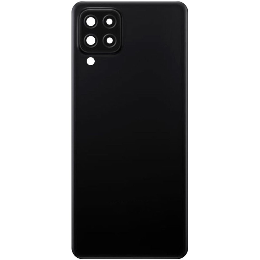 Задня кришка Samsung A225 Galaxy A22 4G чорна + скло камери