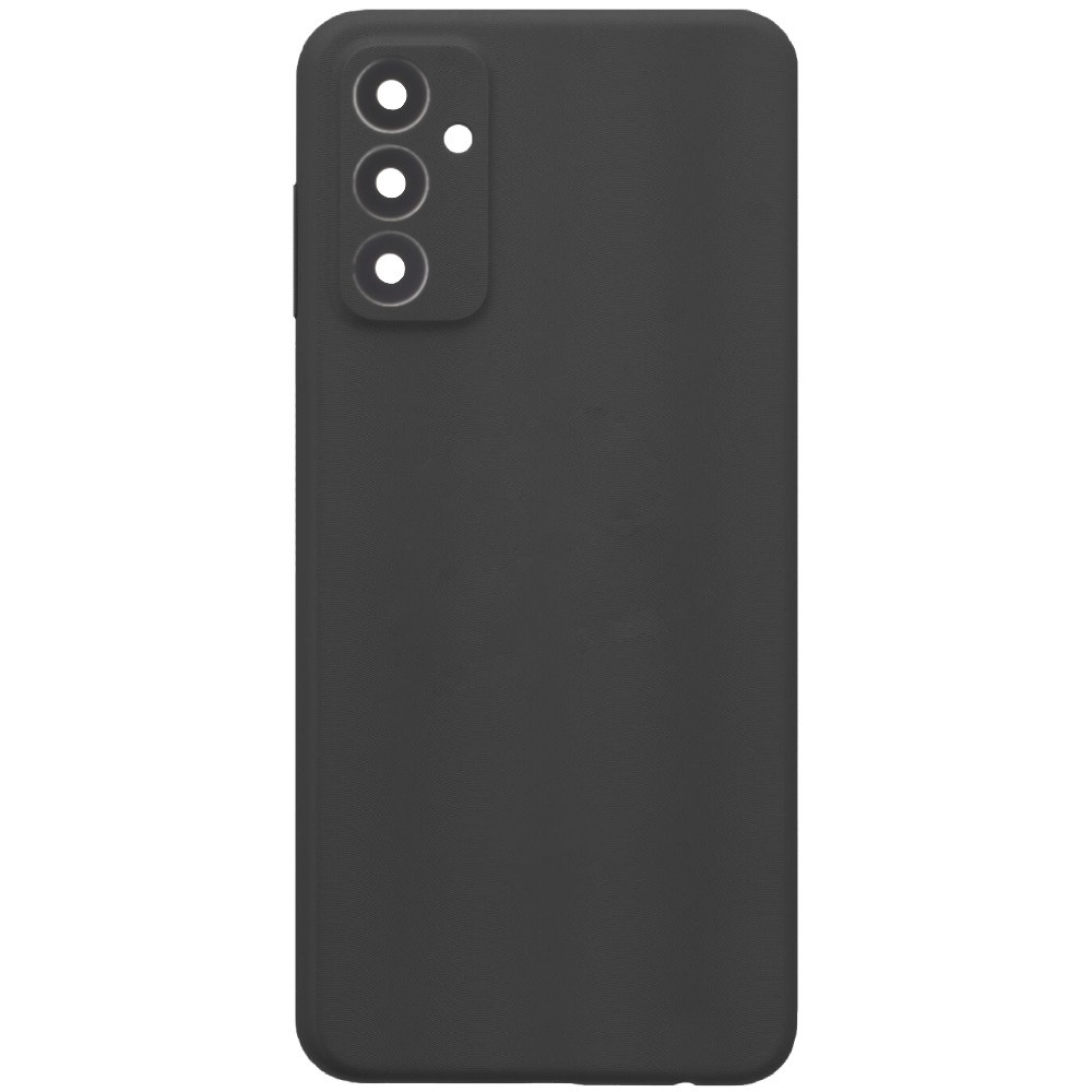 Задня кришка Samsung M135 Galaxy M13 чорна + скло камери