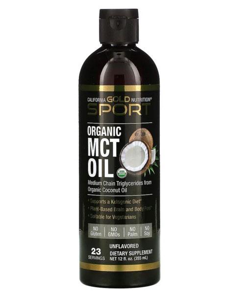Органічна олія MCT California Gold Nutrition SPORT, 355 мл