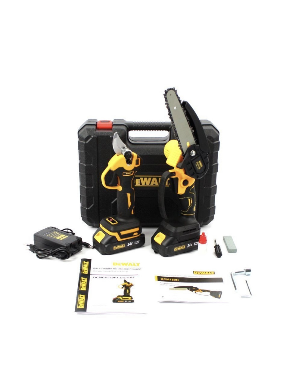 Набір 2в1 АКБ DeWalt 24V (Пила DCM150N + Секатор DCMPP540P1) Набір 2в1 Девалт