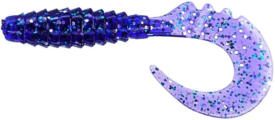 Силикон FishUP Fancy Grub 1" #060 Dark Violet/Peacock & Silver (12шт/уп), фото 1