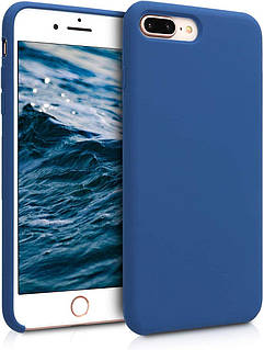 Чохол для iPhone 7 Plus / iPhone 8 Plus - Cиліконовий з мікрофіброю, Navy blue (20)