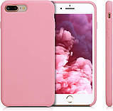 Чохол для iPhone 7 Plus / iPhone 8 Plus - Cиліконовий з мікрофіброю, Pink (12), фото 2