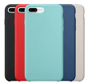 Чохол для iPhone 7 Plus / iPhone 8 Plus - Cіліконовий з мікрофіброю (Лого), Різні кольори