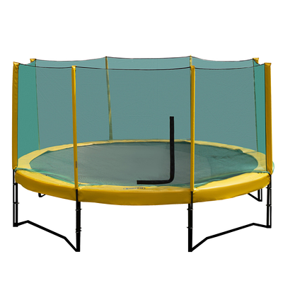 Батут Premium 457 із зовнішньою сіткою на вулицю (жовтий), ТМ Kidigo (222766)