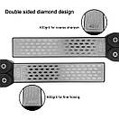 Точилка для ножів складна алмазна двостороння 400 та 600 грит універсальне точило чорна, фото 9