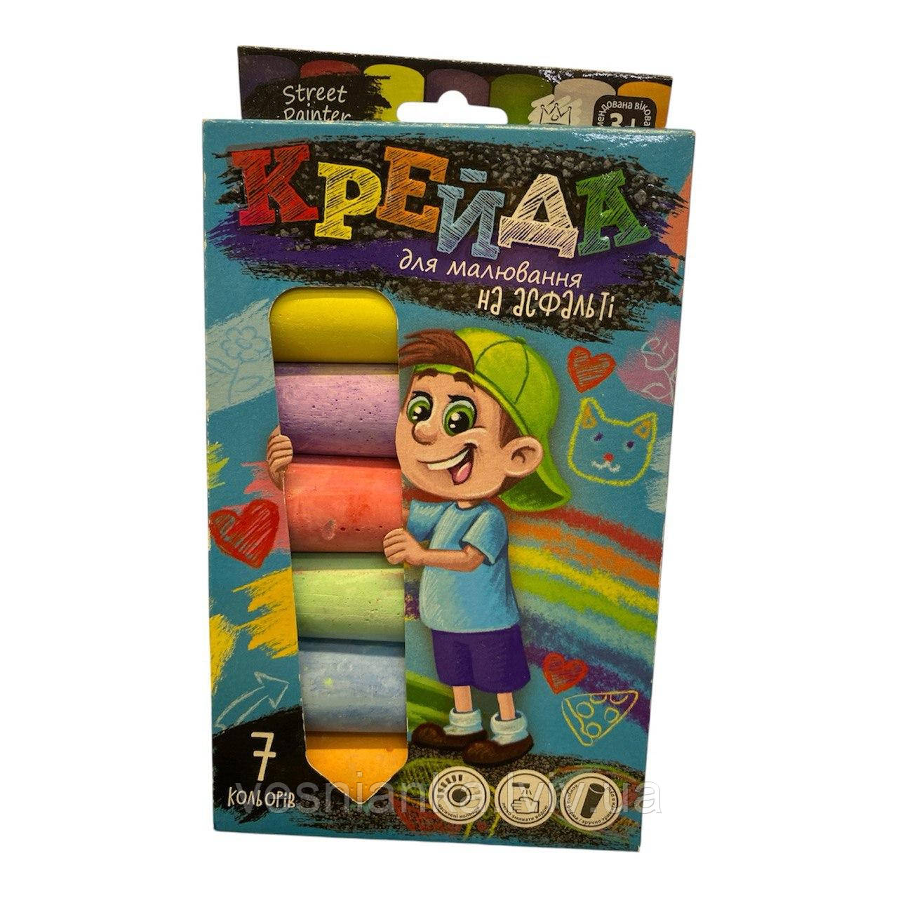 Крейда кольорова JUMBO Набір 6 шт MEL-01-05U Danko Toys