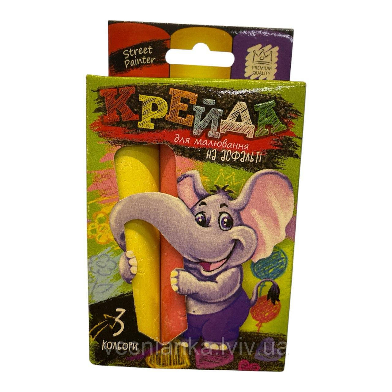 Крейда кольорова JUMBO Набір 3 шт MEL-01-01U Danko Toys