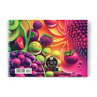 Скетчбук А5 на спіралі, 28аркушів  250г/м  Фрукти
