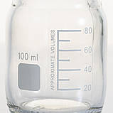 Банка 100 мл з гвинтовою кришкою та поділками, світле скло, фото 5