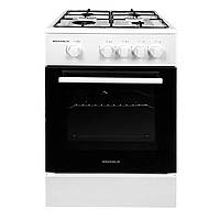 Газова плита Grunhelm G4F5600W 50 см біла florentia