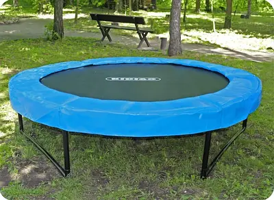 Батут Premium 304 без захисної сітки на вулицю (синій), ТМ Kidigo (222724)