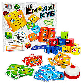 Настільна гра Емоджі куб FUN Game 48 карток дзвінок кубики кор 25*5,5*22см (68831)