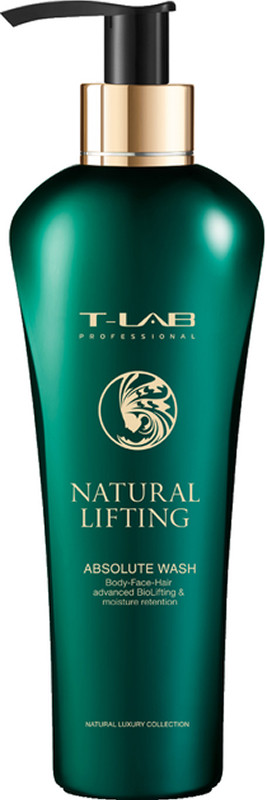 Шампунь для біоліфтингу та зволоження волосся Natural Lifting Absolute Wash T-LAB Professional, 300 мл, фото 1