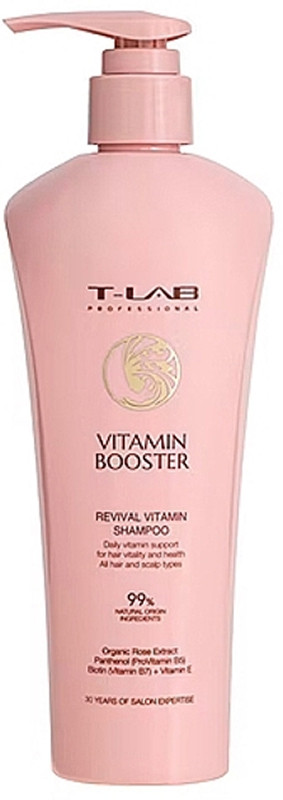 Шампунь відновлювальний вітамінізований Vitamin Booster T-LAB Professional, 300 мл, фото 1