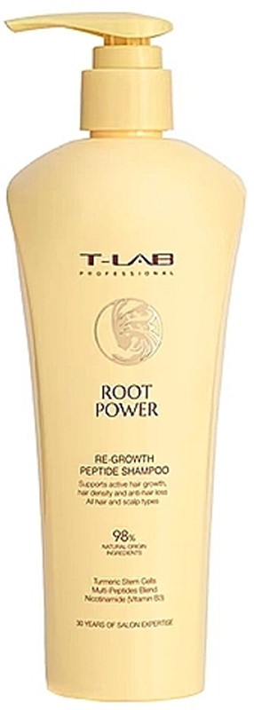 Шампунь для росту волосся з пептидами Root Power Re-Growth Peptide T-LAB Professional, 300 мл, фото 1