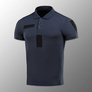 🔥 Поло тактичне CoolMax - ДСНС (синя) для рятувальників, нац поліції, поліцейських, ЗСУ, ЗСУ, військове