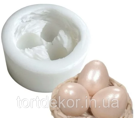 Силіконовий молд " Гніздо  з яйцями", фото 1