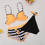 Роздільний жіночий купальник 3в1 з шортиками (S-2XL) – роздільна модель для моря, універсальний фасон і зручна посадка, фото 8