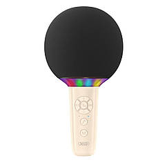 Мікрофон для караоке XO BE50 Bluetooth,AUX, LED Beige (BE50.beige)