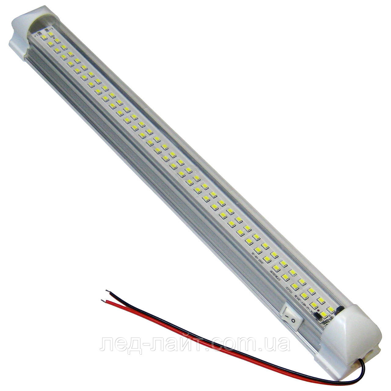 LED світильник T8 12-85V 72LED з вимикачем, для меблів та авто