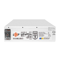 Акумулятор LP LiFePO4 51,2V - 100 Ah (5120Wh) (BMS JK 100A/50А) RM WH, фото 6