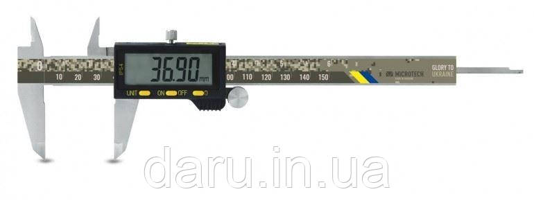 Штангенциркуль цифровий лімітований ШЦЦ-150, IP54, точність ±0,01 мм, Гостерня України NoУ1987-95, фото 1
