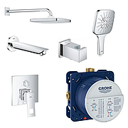 Душова система прихованого монтажу Grohe Eurocube з Tempesta Cube 250 (26415SC6)