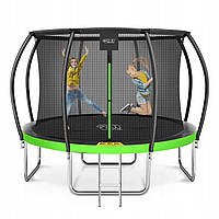 Батут із внутрішньою сіткою 4FIZJO PRO 12FT 374 см Black/Green (P-5907739314185)
