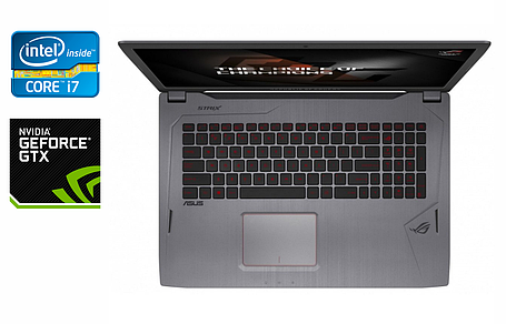 Ігровий ноутбук Asus ROG Strix GL702V/ 17.3" 1920x1080/ i7-7700HQ/ 16GB RAM/ 512GB SSD/ GTX 1060 6GB, фото 1