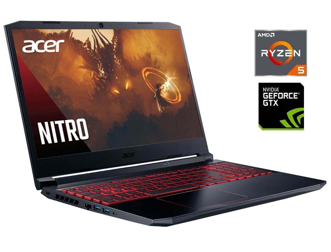 Ігровий ноутбук Б-клас Acer Nitro 5 AN515-44/ 15.6" 1920x1080/ Ryzen 5 4600H/ 16GB RAM/ 256GB SSD/ GTX 1650 4GB