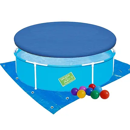 Каркасний басейн Bestway 56283-2, 152 х 38 см, (тент, підстилка, кульки), фото 1