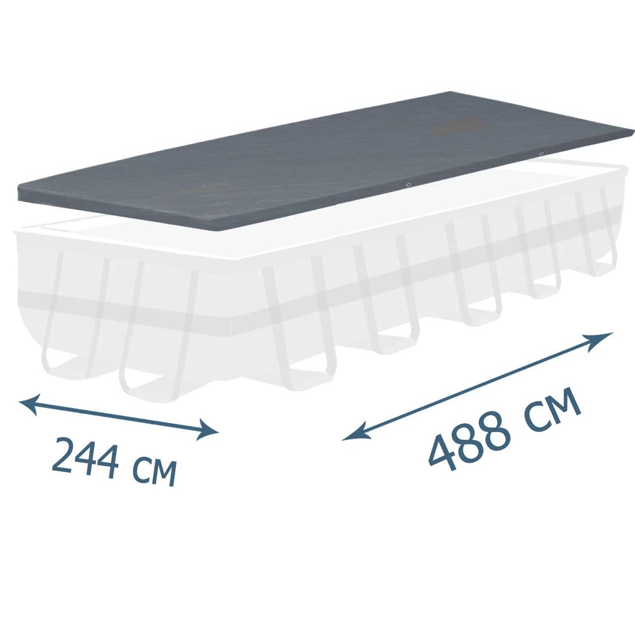 Тент-чохол InPool 33016, для каркасного басейну  ▭ 488 х 244 см