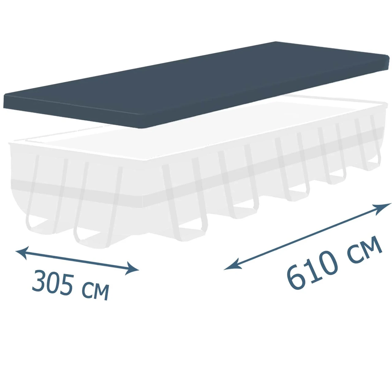 Тент - чохол InPool 33019, для каркасного басейну  ▭ 610 х 305 см