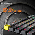 Клавіатура бездротова GamePro MK130G Pro Outemu Red Switch Hot-Swap RGB Black, фото 2