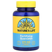 Кверцетин, Quercetin, Nature's Life, зміцнюючий, 370 мг, 100 вегетаріанських капсул