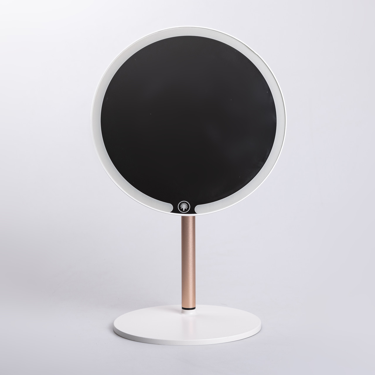 Дзеркало косметичне з підсвічуванням кругле настільне Ø21 см для макіяжу Біле