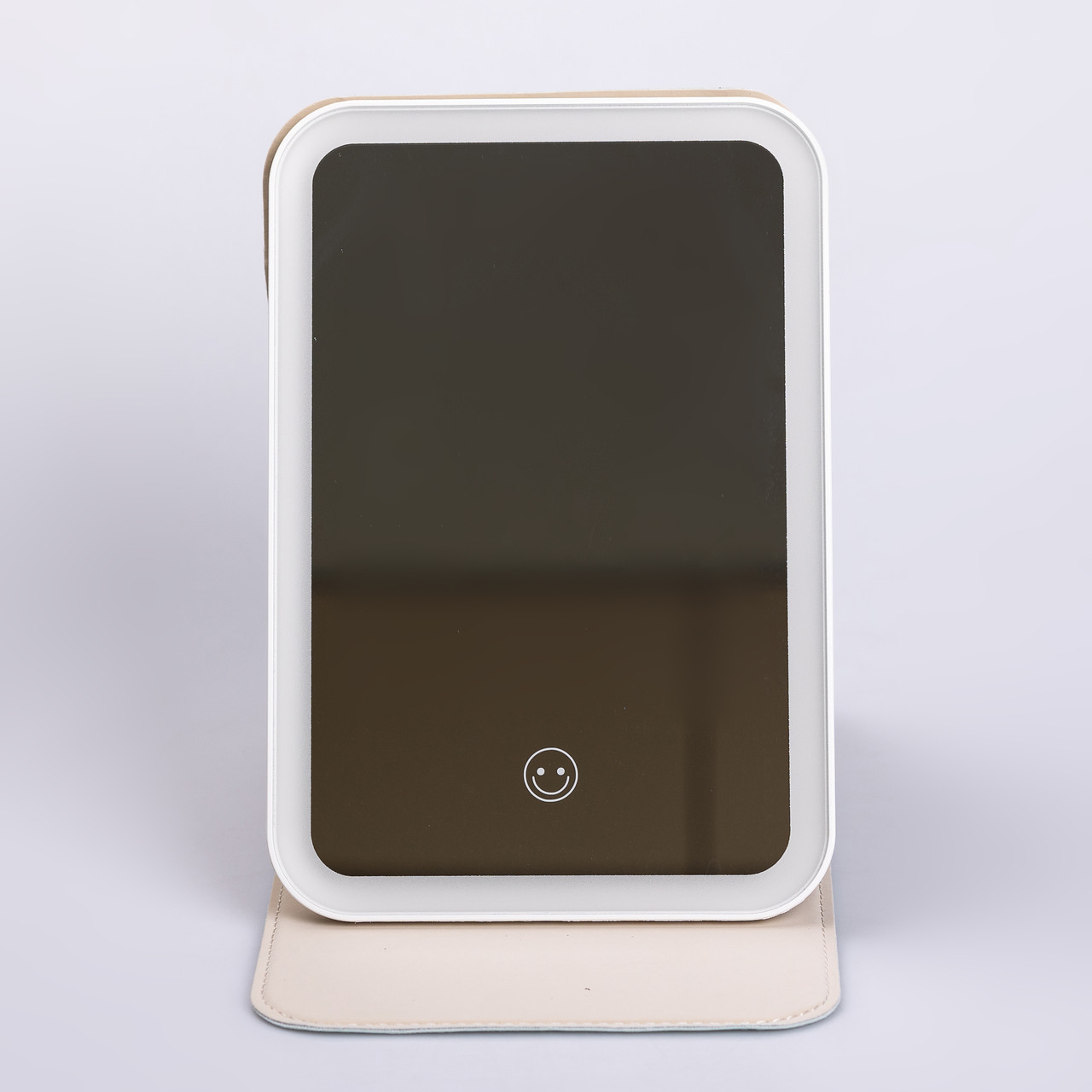 Дзеркало з лед підсвічуванням настільне складне 19.5х13.5 см косметичне для макіяжу, фото 1