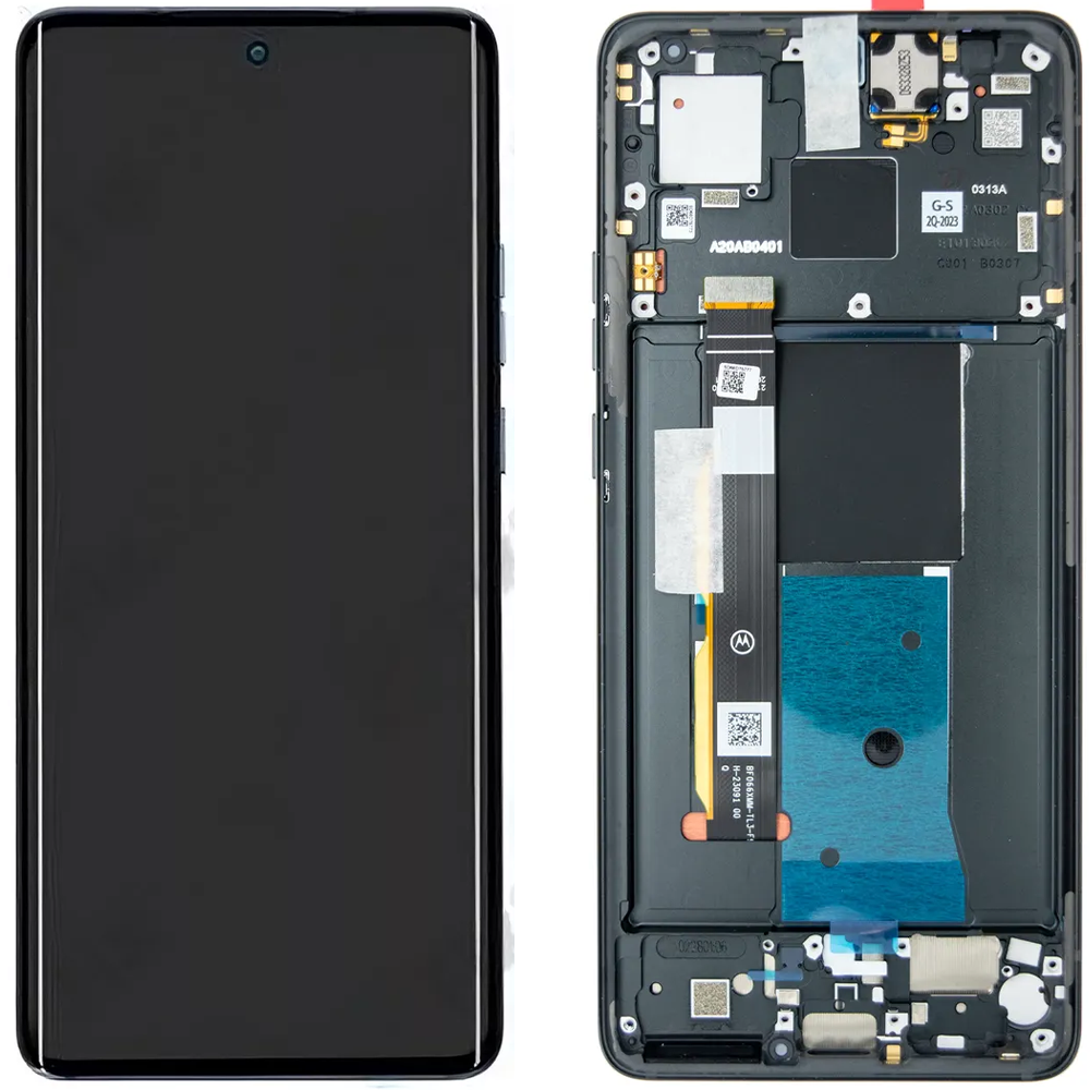Дисплей Motorola XT2303 Moto Edge 40 у зборі із сенсором і рамкою black service orig