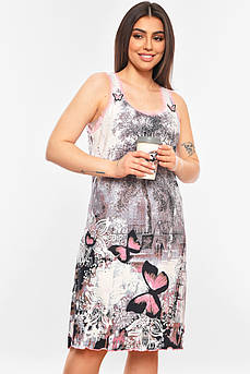 Нічна сорочка жіноча білого кольору з принтом 199820M