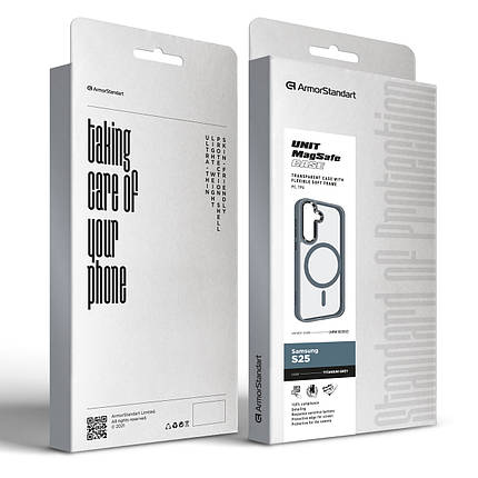 Чохол накладка ArmorStandart TPU Unit MagSafe для Samsung S25 Titanium Grey (ARM82262), фото 3