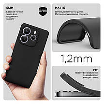 Чохол накладка TPU Armorstandart Matte Slim Fit для Xiaomi Redmi Note 14 5G Camera cover Black (ARM79725), фото 4