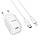 Мережевий зарядний пристрій HOCO C148A Charm single port PD30W charger set (C to iP) (EU) White, фото 7