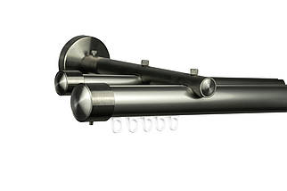 Zegar Карниз для штор подвійний Техно 30 Сталевий імпресійний,Заглушка