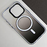 Чохол TPU+PC Shadow with MagSafe для Apple iPhone 15 Pro (6.1") Black, фото 5