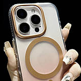 Чохол TPU+PC Shadow with MagSafe для Apple iPhone 15 Pro Max (6.7") Quicksand gold, фото 4
