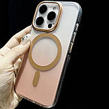 Чохол TPU+PC Shadow with MagSafe для Apple iPhone 15 Pro Max (6.7") Quicksand gold, фото 3