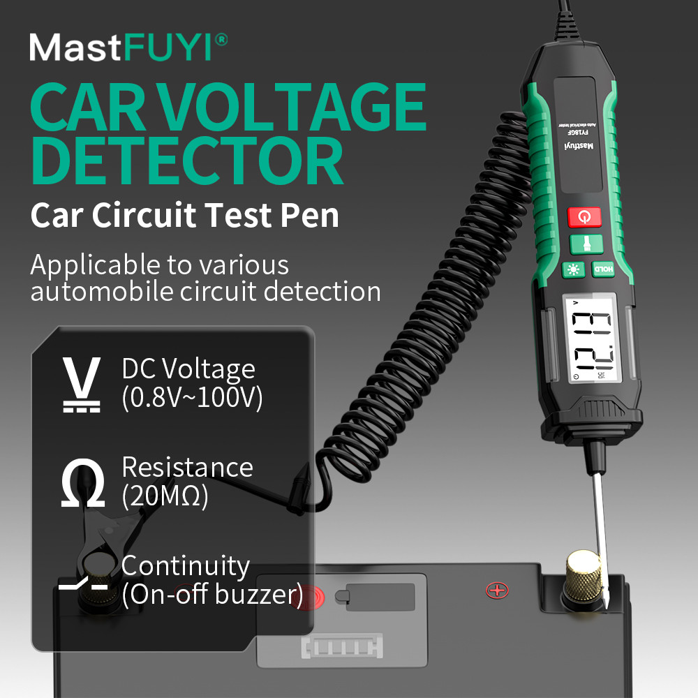 Автотестор 100V DC Mastfuyi FY18GF, детектор напруги, опору для авто, мото, вантажівок