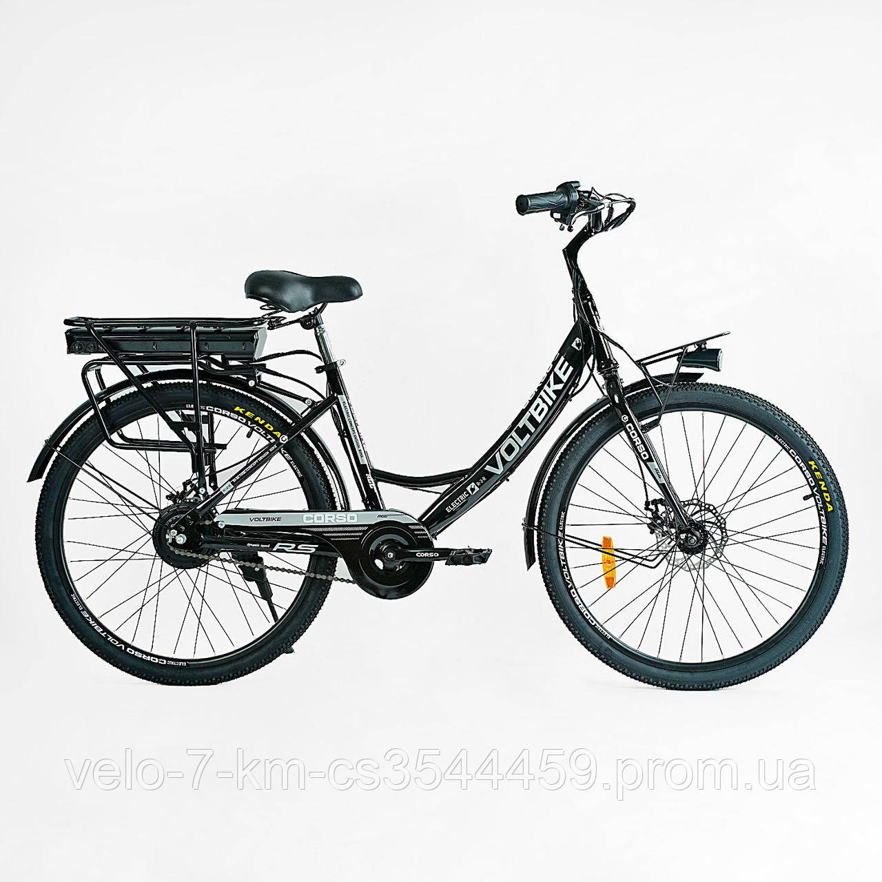 Електровелосипед 26" дюймів Corso Volt Bike TB-26033 (1) двигун 350W, акум. 36V10Ah, 1 швидкість, у коробці